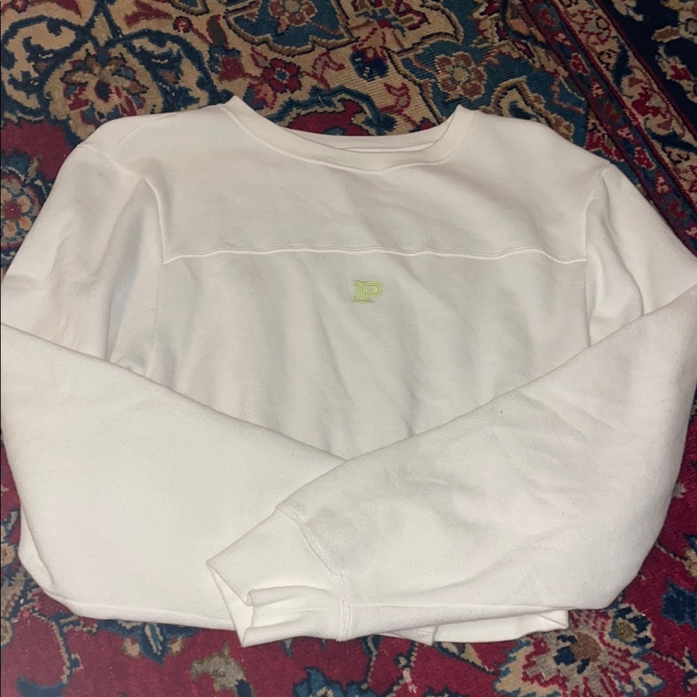 White Crewneck Sweatshirt with Logo